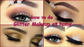 How To Do Glitter Eye Makeup With New Techniques [upl. by Namajneb474]