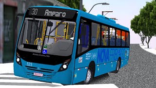 Neobus Mega Plus  MB OF1721L BT5  Faol 525  Linha 30 Amparo via Eden [upl. by Nhguavad513]