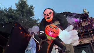 Dyker Heights Brooklyn New York  Halloween 🎃 👻 decorations halloween brooklynny halloween2024 [upl. by Vinn49]