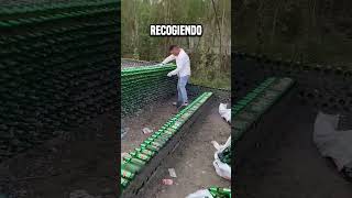 Los chinos construyen casas con botellas vacías😮 shortsvideo [upl. by Yrreiht]