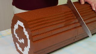 Lego Big cake  Stop motion cooking amp ASMR Winter is always Christmas [upl. by Nytsua]