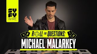 Michael Malarkey Answers If Hes A Vampire Roll For Questions  SYFY WIRE [upl. by Dellora]