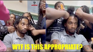 Teacher Lets Students Unbraid His Hair Angry Parents React Viral Video Sparks Debate [upl. by Maxey]