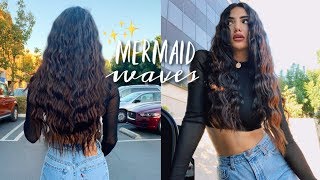 10 MINUTE MERMAID WAVES HAIR TUTORIAL [upl. by Newcomer]