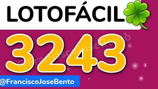 Resultado Lotofácil 3243 Concurso 3243 12112024  Infoclica [upl. by Sitruc]