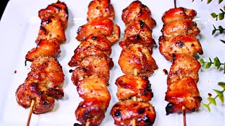 Honey Garlic Baked Chicken Thighs Skewers Recipe [upl. by Stanwin713]