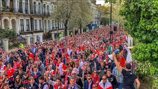 Slavia Praha fans in Chelsea • Chelsea  Slavia praha • 18042019 [upl. by Beichner]