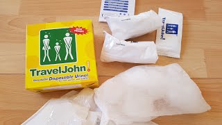 TravelJohn Disposable Urinal Bags [upl. by Aiuqat678]