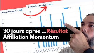 Mes Resultats avec Affiliation Momentum affiliationyoutube formation affiliatemarketing anthony [upl. by Notserc123]