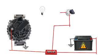 Car Alternator 1 pin Wiring Diagram  1 wire alternator connection [upl. by Hallam]