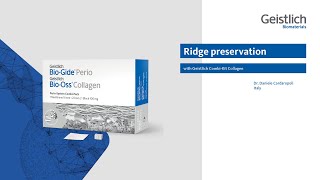 Ridge preservation with Geistlich CombiKit Collagen [upl. by Ehudd]