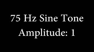 75 Hz Sine Tone Amplitude 1 [upl. by Uah]