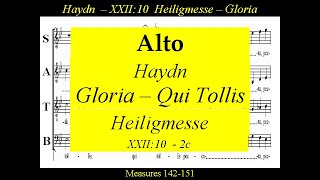 Joseph Haydn Heiligmesse Mass in Bflat Major HOBXXII10  2c Gloria  Alto [upl. by Philender]