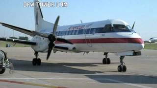 Saab 340B Taxis in at DFW [upl. by Irrak]