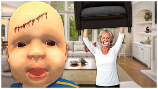 My GRANDMA Tries to EAT Me  Granny Simulator [upl. by Ekle]