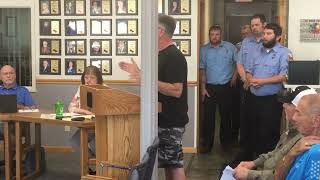 Terminated Fire Chief Dean Adair Addresses City CouncilJonesville Mi [upl. by Enier]