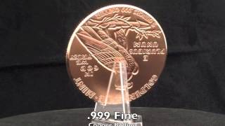 5 oz Copper Rounds Incuse Indian Design [upl. by Bernadina]