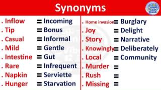 Synonyms in Englishgenius vibes academyvocabulary learnenglish synonyms english youtube [upl. by Ivor]