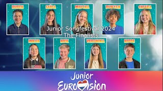 These are the 9 JSF Finalists  Junior Songfestival 2024 [upl. by Nerej624]