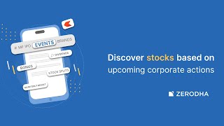 Easily search for stocks based on corporate actions on Kite [upl. by Attenej]