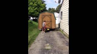 The shed mover moving a shed [upl. by Enyawd370]