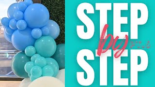 How to do a balloon arch step by step  how to assemble easy balloons arch and how to hang it pt6 [upl. by Eilime180]