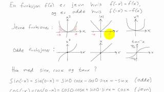 Matematikk R2  033  Jevne og odde funksjoner [upl. by Kcaz]