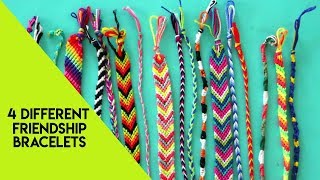 4 different techniques to make friendship bracelets [upl. by Hanas]