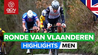 Breathtaking Racing Over The Climbs amp Cobbles  Ronde Van Vlaanderen 2023 Highlights  Men [upl. by Anatak]