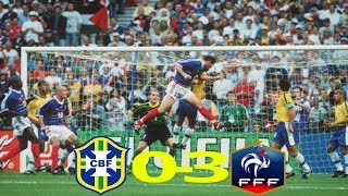 Brasil vs Francia Final del Mundial de quotFRANCIA 98 Español [upl. by Berkeley]