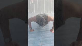 Pushup in waterfall exercise workout gym explore shorts [upl. by Nsaj]