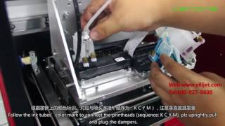 Nicky Printer Dual DX5 print head installation instruction [upl. by Rowney972]