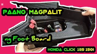 Paano magpalit ng footboard ng Honda Click 125150i  DIY Honda Click footboard replacement [upl. by Alorac]