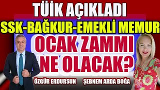 Tüik Açıkladı SSKBAĞKUREmekli Memur Ocak Zammı Ne Olacak [upl. by Crista]