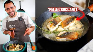 SPIGOLA SUCCOSA CON PELLE CROCCANTE 🐟 [upl. by Sharlene]