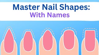 Different Type of Nail Shape With Names Different Nail ShapeNail Art CourseNail Shape Ideas [upl. by Natrav]