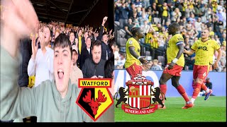 Watford get a late winner to beat top of the league Watford vs Sunderland Matchday Vlog [upl. by Aneeuq836]