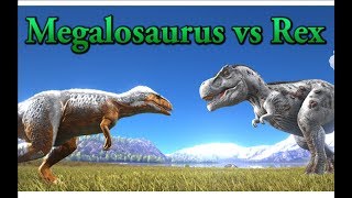 Megalosaurus VS Rex  ARK Survival Evolved  Cantex [upl. by Marco]