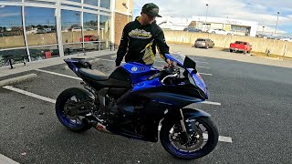 2022 Yamaha R7 UNCUT Review  Akrapovic Exhaust SOUNDS MEAN [upl. by Ardnuasak253]