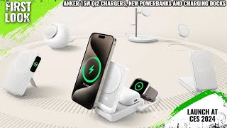 Anker 15W Qi2 Chargers New Powerbanks And Charging Docks Launched At CES 2024 [upl. by Naryk]