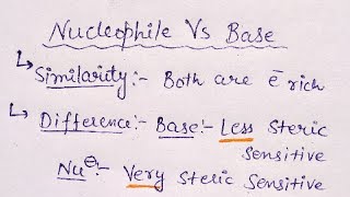 Nucleophile Vs Base  General organic chemistry [upl. by Quick]