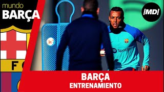 Entrenamiento del FC Barcelona El Barça prepara el derbi ante el Espanyol con el regreso de Koundé [upl. by Mirabelle]