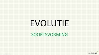 Evolutie  Soortsvorming [upl. by Gerda]