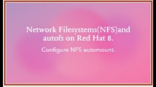 autofs and automount in red hat 8  centos 8 [upl. by Aihn]