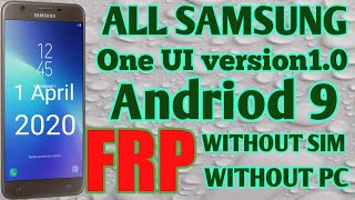 Samsung Galaxy J727s Wide2 Android 9 FRP Bypass Without PC All SAMSUNG 9 FRP Unlock Without Sim 2020 [upl. by Derrick684]