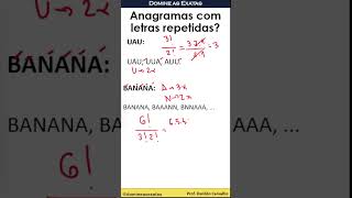 anagramas com letras repetidas concursos enem matemática raciociniologico [upl. by Atinek365]