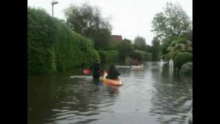 FLOODS IN FELPHAM local couple help ferry people to their homes [upl. by Arrehs]