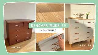 🙌🏻 ¿CÓMO RENOVAR MUEBLES CON VINILO 🙌🏻 [upl. by Airamesor]