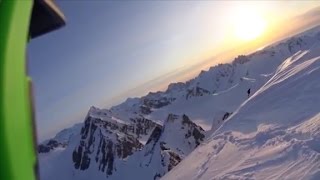 See skiers terrifying 1600foot fall off cliff [upl. by Catharine]