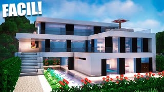 ✅Cómo hacer una casa MODERNA en Minecraft🏡 FÁCIL Y RÁPIDO 6 [upl. by Leasa]